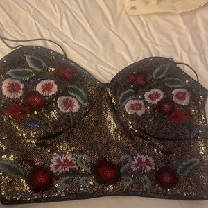Shimmer bustier top